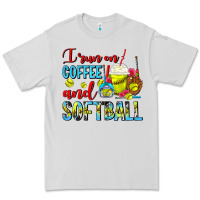 Dove Grey I Run On Coffee And Softball Frappe Premium Tee - FaDigitalArtStudio