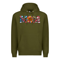 Army Green mom with sunflower Premium Hoodie - Artiststas