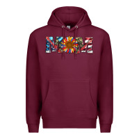 Burgundy mom with sunflower Premium Hoodie - Artiststas