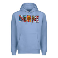Colony Blue mom with sunflower Premium Hoodie - Artiststas