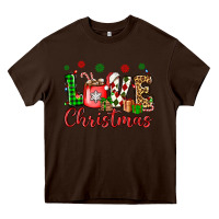 Chocolate Brown love christmas Heavy Core Tee - OliviaCreatesArt