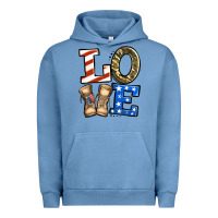 Pigment Pebble Blue love 4th of july army veteran Urban Hoodie - Jasminsmagicworld