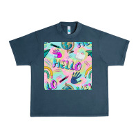 Midnight Navy hello kindergarten seamless pattern Urban Heavy Tee - BundleAndBundleShop