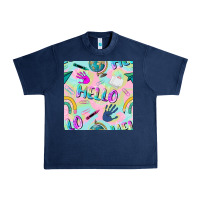 Navy hello kindergarten seamless pattern Urban Heavy Tee - BundleAndBundleShop