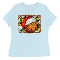 Baby Blue basketball christmas Ladies Tee - FaDigitalArtStudio