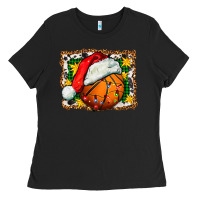 Black basketball christmas Ladies Tee - FaDigitalArtStudio