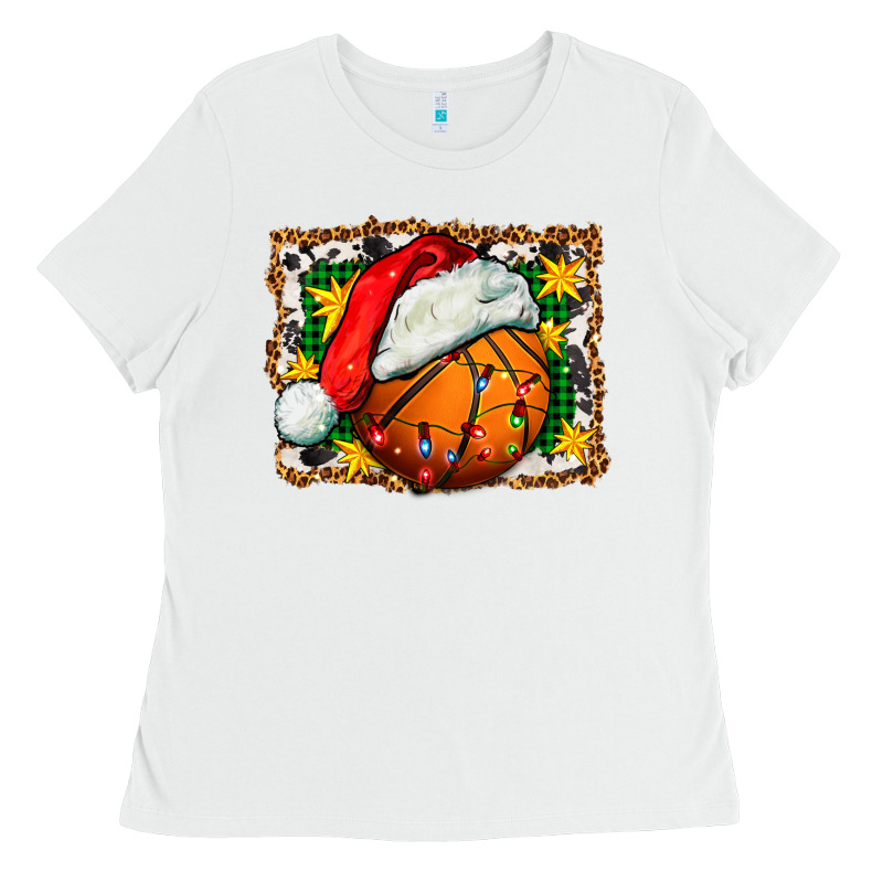 Basketball Christmas Ladies Tee by FaDigitalArtStudio | Teevron