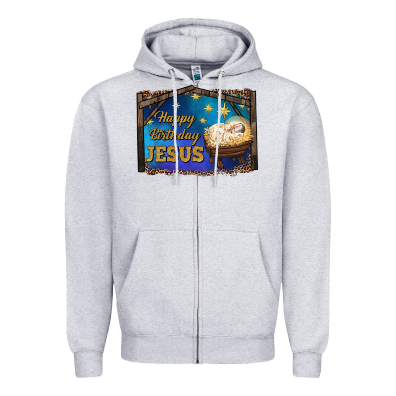 Happy Birthday Jesus Zipper Hoodie by RanaPortraitStore | Teevron