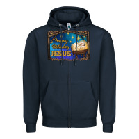 Navy happy birthday jesus Zipper Hoodie - RanaPortraitStore