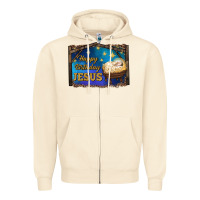 Sandshell happy birthday jesus Zipper Hoodie - RanaPortraitStore