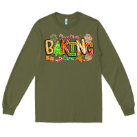 Army Green Christmas Baking Crew Long Sleeve Tee - CowhideDigitalArt
