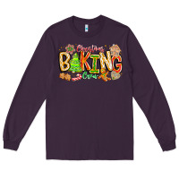 Plum Christmas Baking Crew Long Sleeve Tee - CowhideDigitalArt