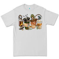 Dove Grey Fishing Coffee Cups Premium Tee - FaDigitalArtStudio