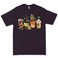 Plum Fishing Coffee Cups Premium Tee - FaDigitalArtStudio