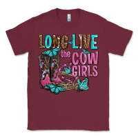 Burgundy long live the cowgirls olivia Classic Tee - OliviaCreatesArt