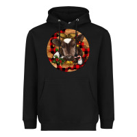Black Christmas Baby Cow Heavyweight Hoodie - RanaPortraitStore