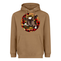 Toasted Coconut Christmas Baby Cow Heavyweight Hoodie - RanaPortraitStore