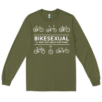 Army Green bikesexual   cyclist bicycle biking bike cycling t shirt tee gift Long Sleeve Tee - DesigneFamous
