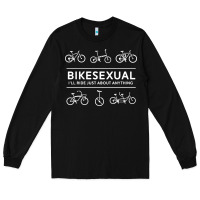 Black bikesexual   cyclist bicycle biking bike cycling t shirt tee gift Long Sleeve Tee - DesigneFamous