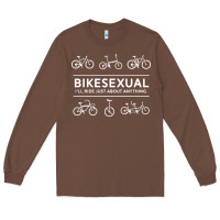 Chestnut bikesexual   cyclist bicycle biking bike cycling t shirt tee gift Long Sleeve Tee - DesigneFamous