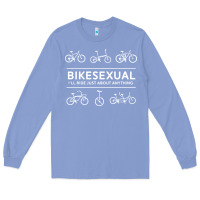 Colony Blue bikesexual   cyclist bicycle biking bike cycling t shirt tee gift Long Sleeve Tee - DesigneFamous