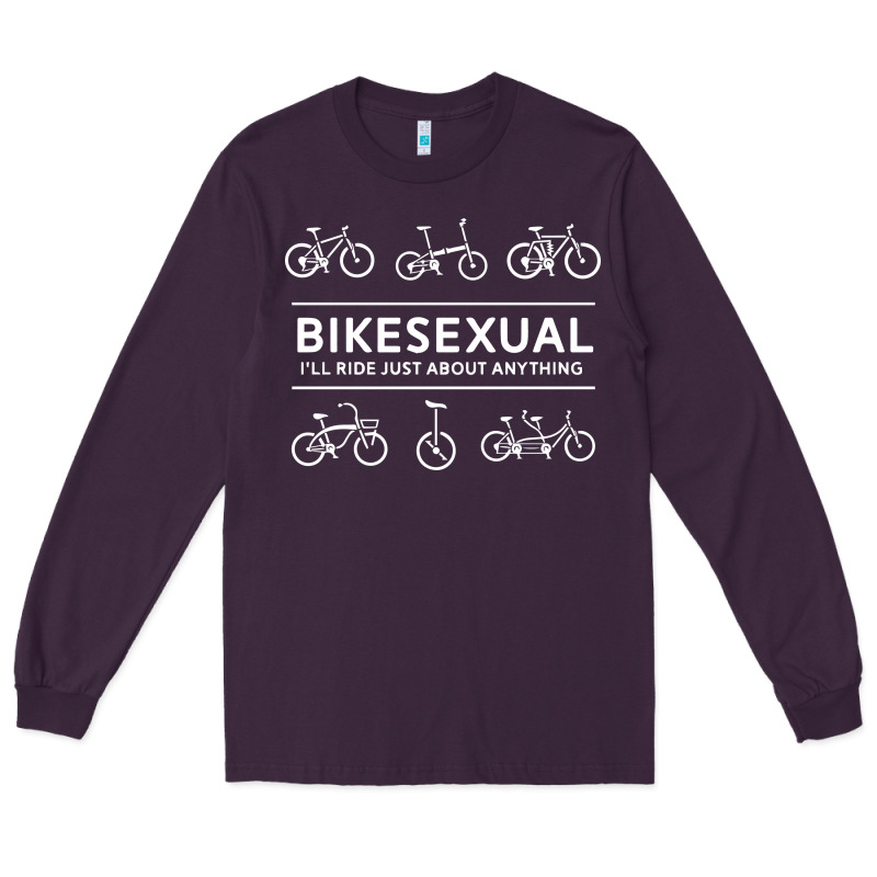 Bikesexual   Cyclist Bicycle Biking Bike Cycling T Shirt Tee Gift Long Sleeve Tee by DesigneFamous | Teevron