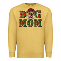 Antique Gold Christmas English Bulldog Mom Premium Sweatshirt - RanaPortraitStore