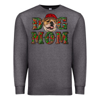 Charcoal Heather Christmas English Bulldog Mom Premium Sweatshirt - RanaPortraitStore