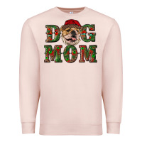 Pale Pink Christmas English Bulldog Mom Premium Sweatshirt - RanaPortraitStore