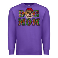 Purple Christmas English Bulldog Mom Premium Sweatshirt - RanaPortraitStore