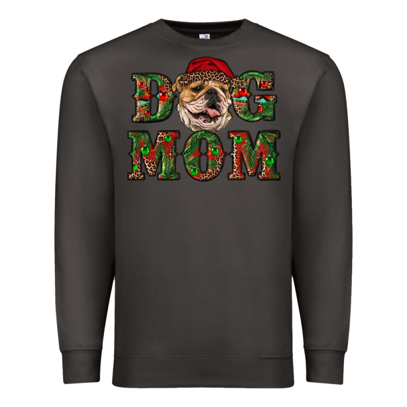 Christmas English Bulldog Mom Premium Sweatshirt by RanaPortraitStore | Teevron