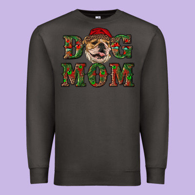 Christmas English Bulldog Mom Premium Sweatshirt Designed By Ranaportraitstore