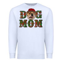 White Christmas English Bulldog Mom Premium Sweatshirt - RanaPortraitStore