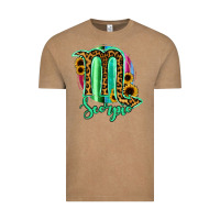 Scorpio Zodiac Sign Sunflower Leopard Serape Vintage Tee | Teevron