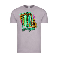 Vintage Zinc Scorpio Zodiac Sign Sunflower Leopard Serape Vintage Tee - RanaPortraitStore