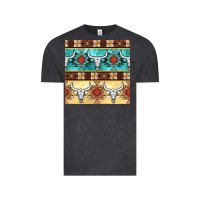 Vintage Black native american aztec seamless pattern 3 Vintage Tee - BundleAndBundleShop