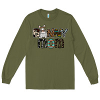 Army Green bunny mom Long Sleeve Tee - CowhideDigitalArt