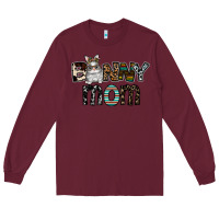 Burgundy bunny mom Long Sleeve Tee - CowhideDigitalArt