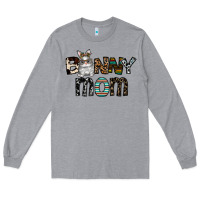 Heather Grey bunny mom Long Sleeve Tee - CowhideDigitalArt