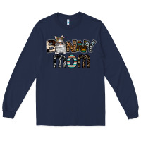 Navy bunny mom Long Sleeve Tee - CowhideDigitalArt