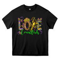 Love Crawfish Mardi Gras Olivia Heavy Core Tee | Teevron