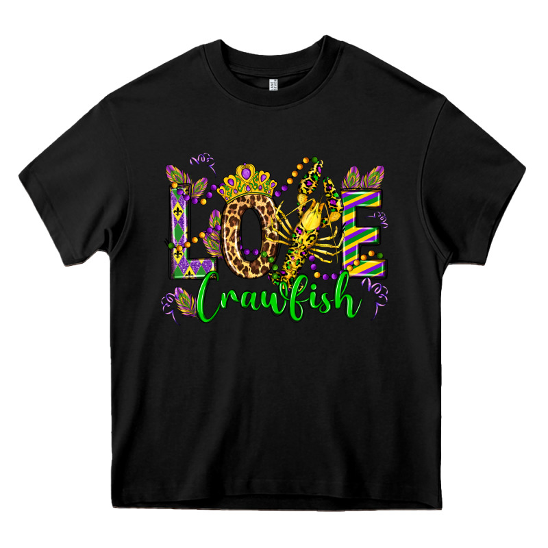 Love Crawfish Mardi Gras Olivia Heavy Core Tee by OliviaCreatesArt | Teevron
