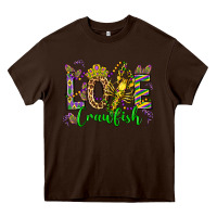 Chocolate Brown love crawfish mardi gras olivia Heavy Core Tee - OliviaCreatesArt