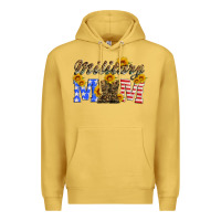 Antique Gold military mom with soldier boots Premium Hoodie - Artiststas