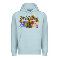 Blue Mist military mom with soldier boots Premium Hoodie - Artiststas