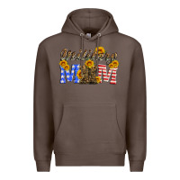 Coffee military mom with soldier boots Premium Hoodie - Artiststas