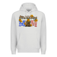 Dove Grey military mom with soldier boots Premium Hoodie - Artiststas