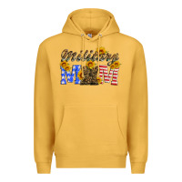 Mustard military mom with soldier boots Premium Hoodie - Artiststas