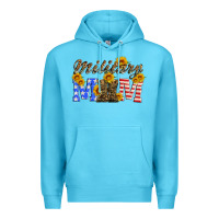 Ocean Blue military mom with soldier boots Premium Hoodie - Artiststas