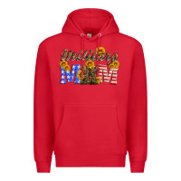 Red military mom with soldier boots Premium Hoodie - Artiststas